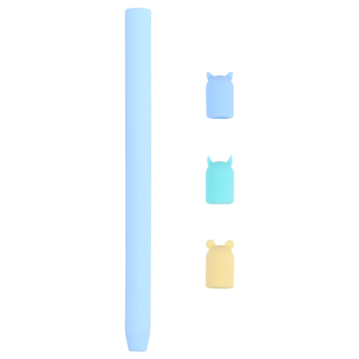 Funda protectora de silicona con dibujos animados de lápiz óptico 4 en 1 para Apple Pencil 2