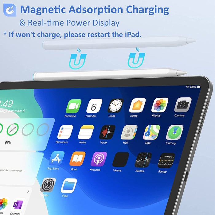 Lápiz óptico capacitivo con sensor de presión de inclinación Mutural P-980 con rechazo de palma para iPad después de 2018