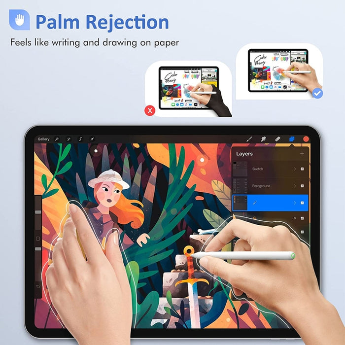 Lápiz óptico capacitivo con sensor de presión de inclinación Mutural P-980 con rechazo de palma para iPad después de 2018