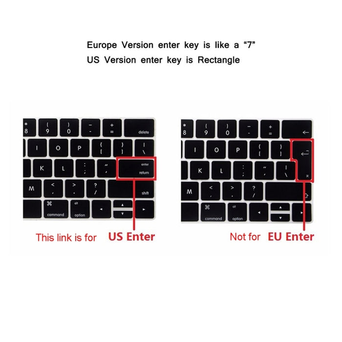 ENKAY Hat-Prince 2 en 1 Estuche protector de plástico rígido esmerilado + Funda protectora de teclado de TPU ultrafina versión de EE. UU. para el nuevo MacBook Pro 2016 de 13,3 pulgadas con barra táctil (A1706)