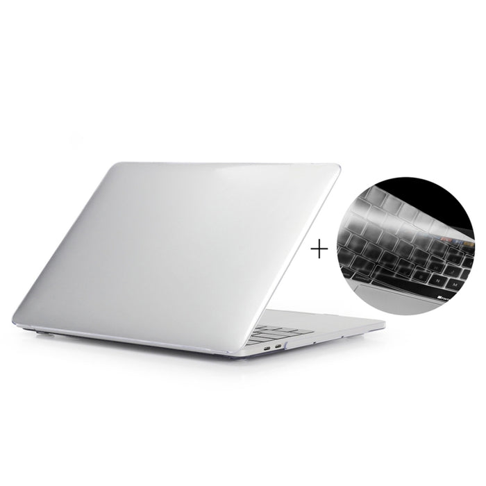 ENKAY Hat-Prince 2 en 1 Estuche protector de plástico rígido de cristal + Funda protectora de teclado de TPU ultrafina versión de EE. UU. para el nuevo MacBook Pro 2016 de 13,3 pulgadas con barra táctil (A1706)