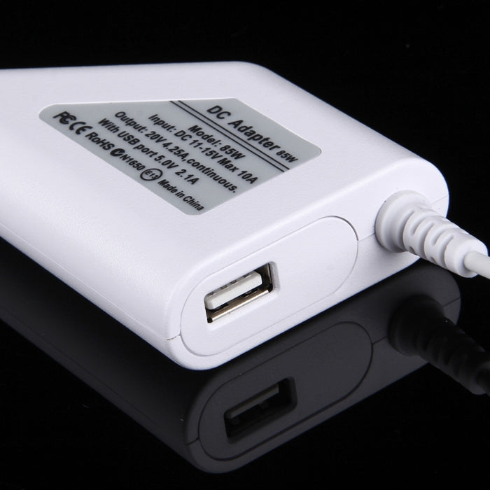 Cargador de coche MagSafe 2 estilo T de 85 W, 20 V, 4,25 A, 5 pines, con 1 puerto USB para Apple Macbook A1398 / A1424 / MC975 / MC976 / ME664 / ME665, longitud: 1,7 m