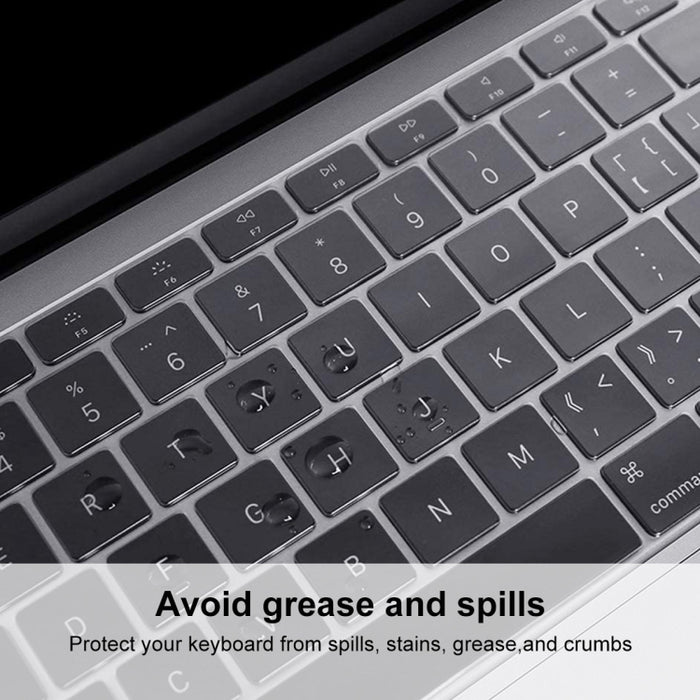 ENKAY Funda protectora de teclado de TPU para MacBook 2015 de 12 pulgadas (A1534) / MacBook Pro de 13,3 pulgadas sin barra táctil (A1708), versión europea