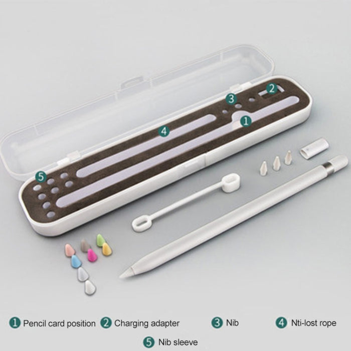 Para Apple Pencil 1 / 2 8mm Estuche protector multifunción para bolígrafo de escritura a mano Caja de almacenamiento TouchPen
