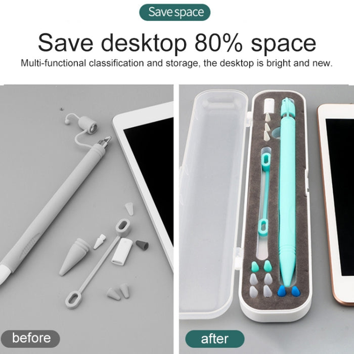 Para Apple Pencil 1 / 2 8mm Estuche protector multifunción para bolígrafo de escritura a mano Caja de almacenamiento TouchPen