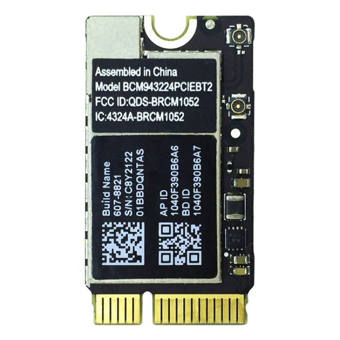 Módulo de red WiFi y Bluetooth para Macbook Air 13,3 pulgadas A1369 (2010-2011) y 11,6 pulgadas A1370 (2010-2011) y A1465 (2012), A1369 / A1370 / A1465 2010-2012