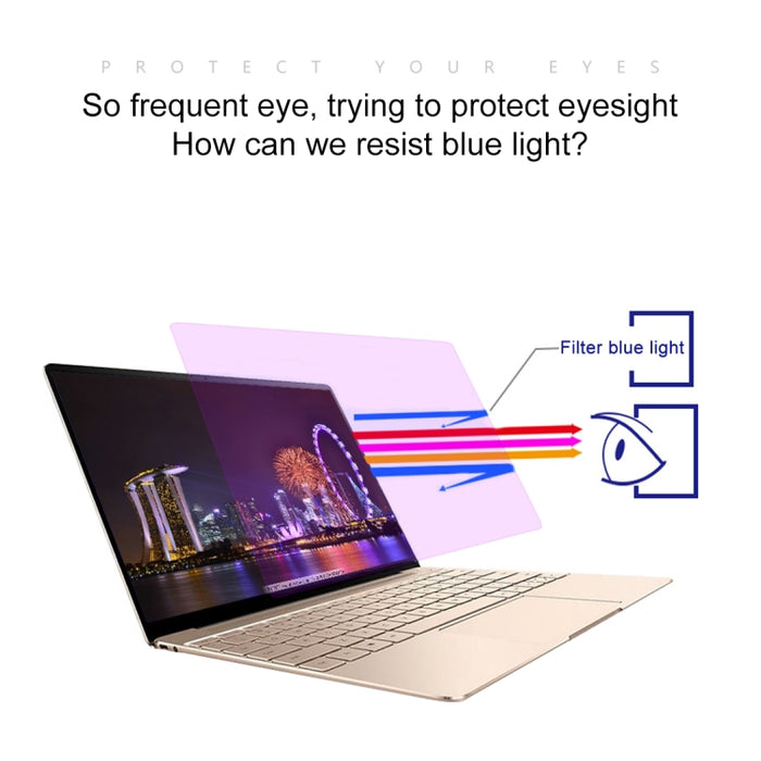 Película de vidrio templado a prueba de explosiones anti-rayos azules de dureza superficial 9H para MacBook Air de 13,3 pulgadas (A1369 / A1466)