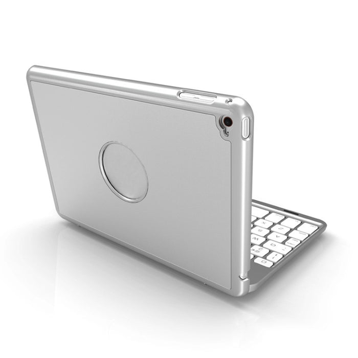 F8SM + versión para ordenador portátil, colorida funda para tableta con teclado Bluetooth de aleación de aluminio retroiluminada para iPad mini 4/mini 5