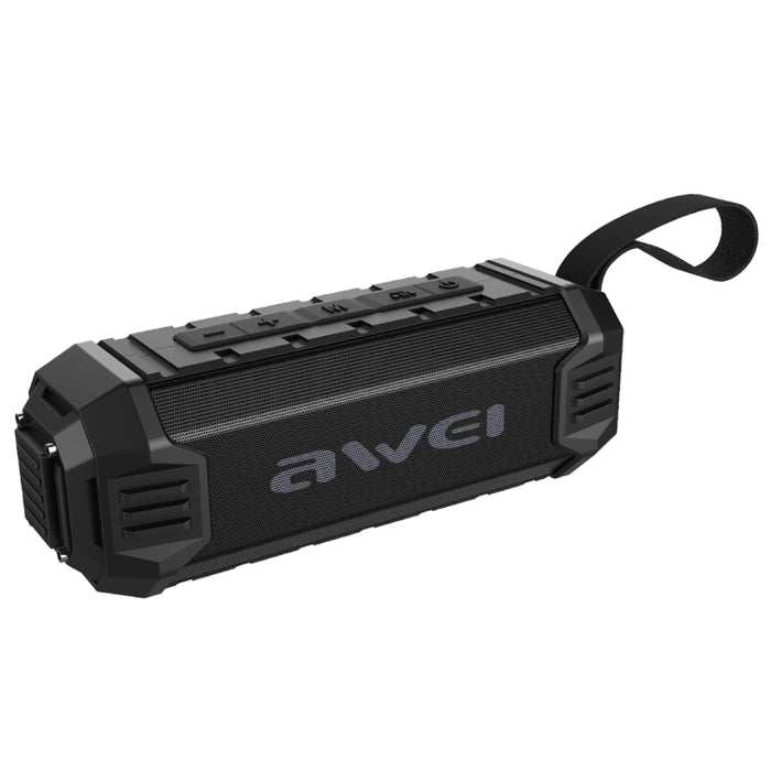 Wei Y280 IPX4 Altavoz Bluetooth Power Bank con graves mejorados, micrófono incorporado, compatible con tarjeta FM/USB/TF/AUX