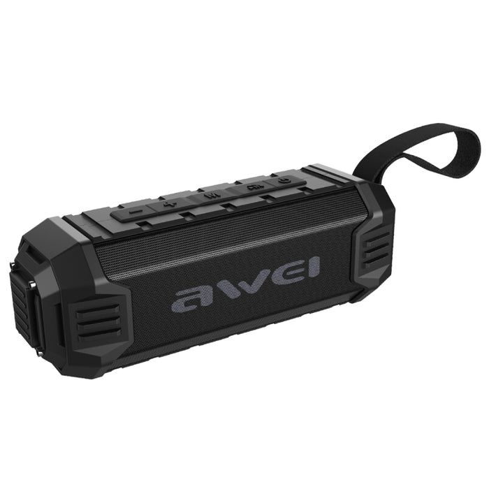 Wei Y280 IPX4 Altavoz Bluetooth Power Bank con graves mejorados, micrófono incorporado, compatible con tarjeta FM/USB/TF/AUX