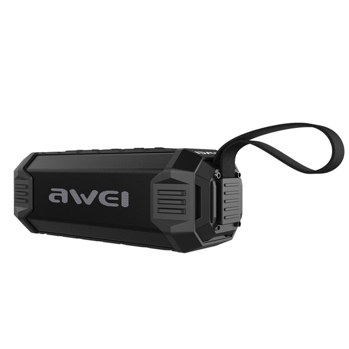Wei Y280 IPX4 Altavoz Bluetooth Power Bank con graves mejorados, micrófono incorporado, compatible con tarjeta FM/USB/TF/AUX