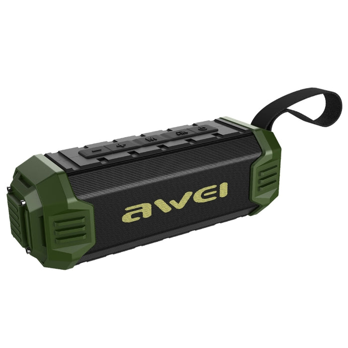 Wei Y280 IPX4 Altavoz Bluetooth Power Bank con graves mejorados, micrófono incorporado, compatible con tarjeta FM/USB/TF/AUX