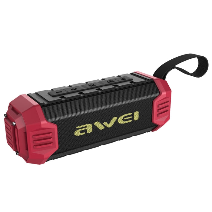 Wei Y280 IPX4 Altavoz Bluetooth Power Bank con graves mejorados, micrófono incorporado, compatible con tarjeta FM/USB/TF/AUX