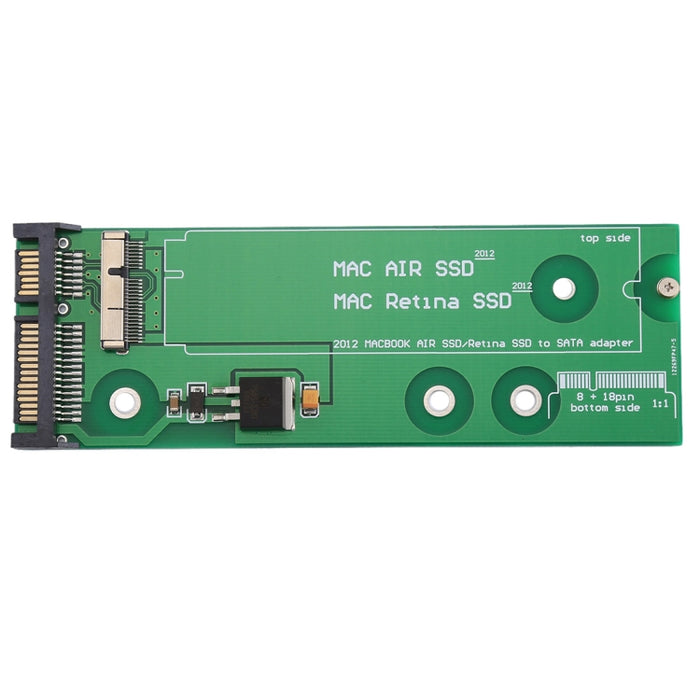 Adaptador SSD a SATA para Macbook Air 11,6 pulgadas A1465 (2012) y 13,3 pulgadas A1462 (2012), SSD to SATA A1465 A1462