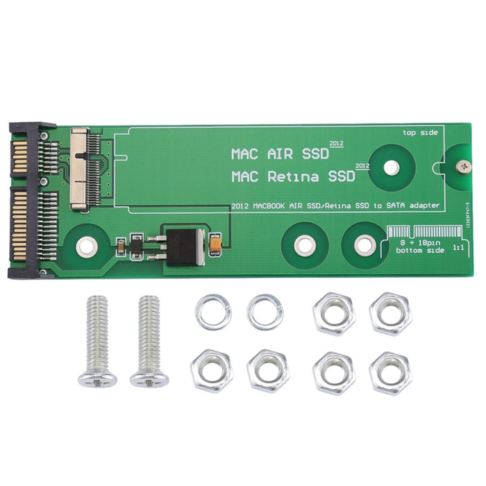 Adaptador SSD a SATA para Macbook Air 11,6 pulgadas A1465 (2012) y 13,3 pulgadas A1462 (2012), SSD to SATA A1465 A1462