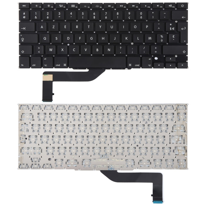 Para Macbook Pro Retina 15 pulgadas A1398 2012 2013 2014 2015 Teclado versión francesa del Reino Unido, A1398 2012 2013 2014 2015 (UK French Version)