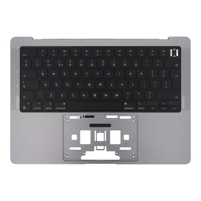 Para MacBook Pro de 14 pulgadas 2021 A2442 / 2023 A2779 Versión de retroceso grande Teclado británico con carcasa C, A2442 / 2023 A2779, A2442 2021 / A2779 2023