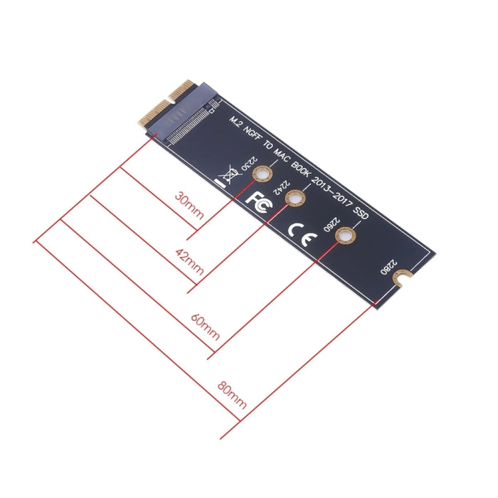 M.2 PCIE NVME SSD a Mac Book Air Pro 2013-2017 Placa adaptadora de disco duro SSD para A1465 A1466 A1398 A1502, M.2 PCIE NVME SSD to SSD
