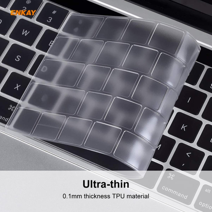 ENKAY Funda protectora de teclado de TPU para MacBook Pro de 13,3 pulgadas A1706 / A1989 / A2159 y Pro de 15,4 pulgadas A1707 / A1990 (con barra táctil), versión de EE. UU.