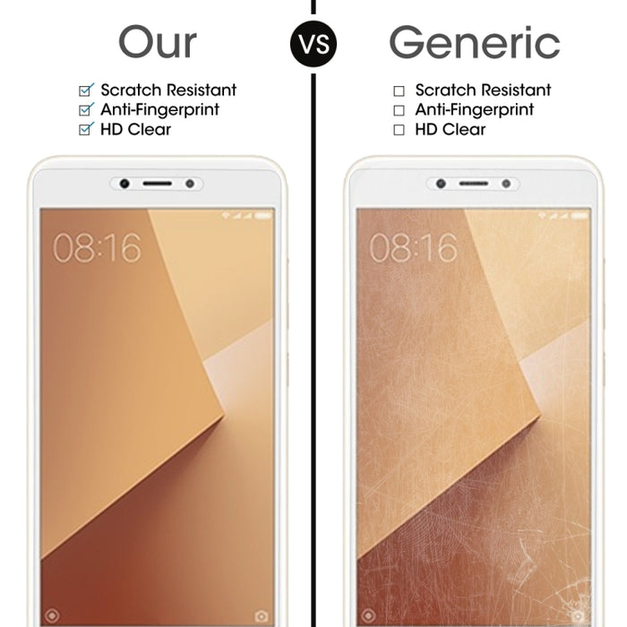 50 PCS para Xiaomi Redmi Note 5A 0.26mm 9H Dureza superficial 2.5D Película de pantalla de vidrio templado de pantalla no completa a prueba de explosiones, For Redmi Note 5A