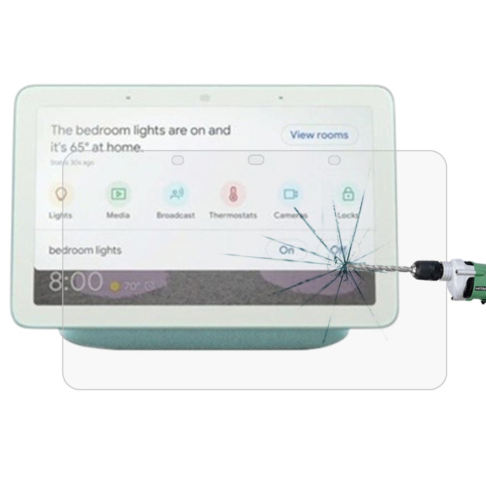 Película de vidrio templado a prueba de explosiones de 0,3 mm 9H 2.5D HD para altavoz inteligente Google Home Hub