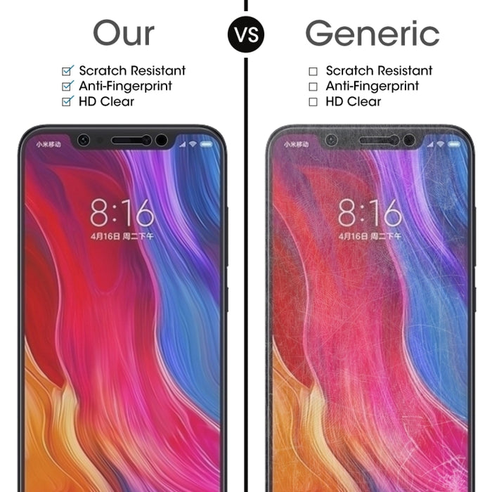 50 PCS 0.26mm 9H 2.5D Película de vidrio templado para Xiaomi Mi 8, For Mi 8 (50pcs)
