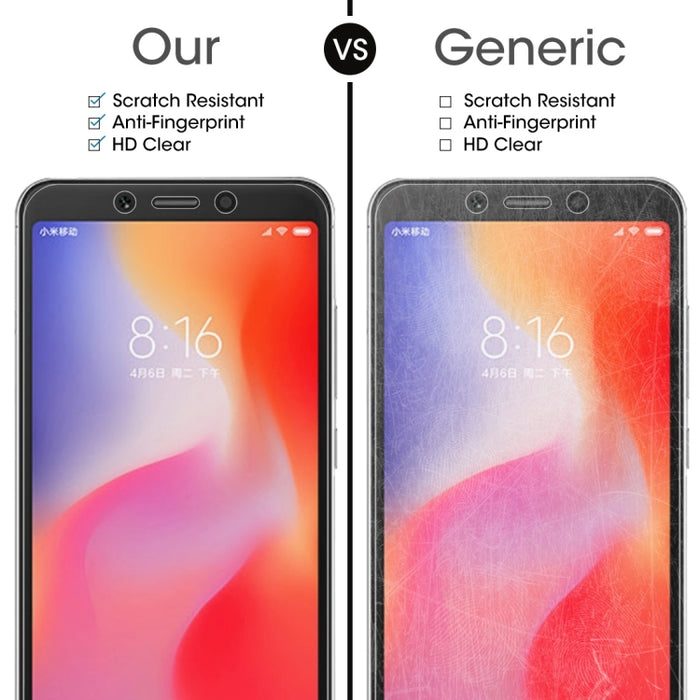 Película de vidrio templado 9H 2.5D de 0,26 mm para Xiaomi Redmi 6, For Redmi 6