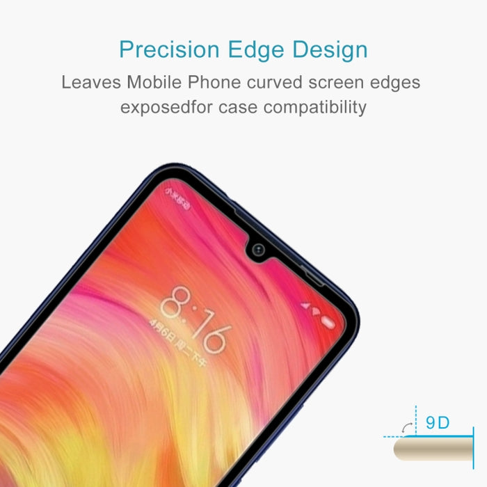 Protector de pantalla de cristal templado de pantalla completa 9H 9D para Xiaomi Redmi Note 7, Xiaomi Redmi Note 7