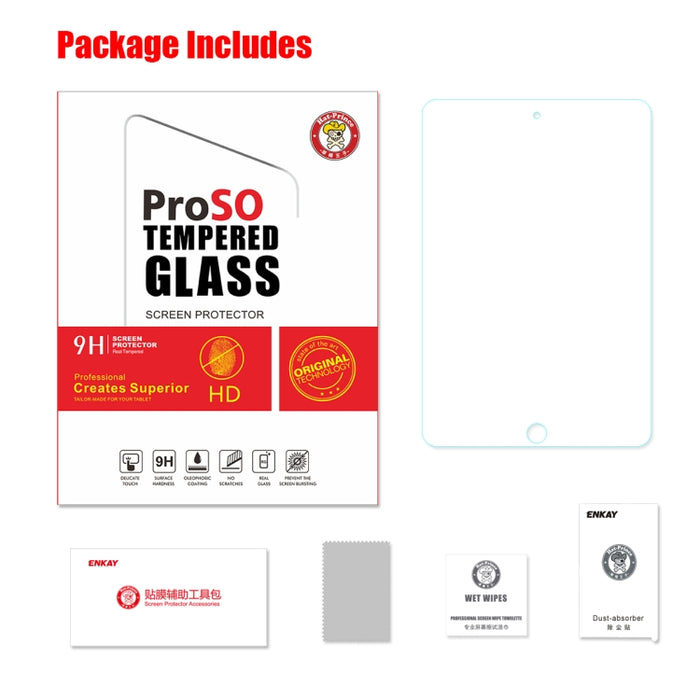 ENKAY Hat-Prince 0,33 mm 9H 2.5D Película protectora de vidrio templado con borde de arco para iPad mini 2019