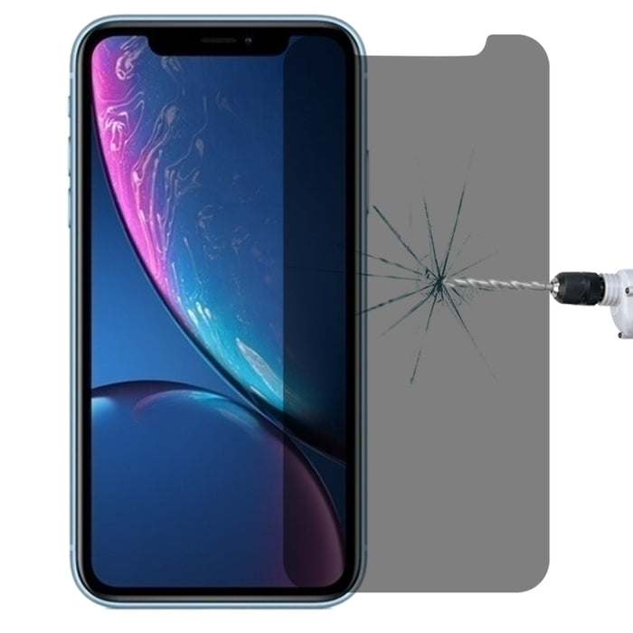 Para iPhone XR 0,4 mm 9H Dureza superficial Protector de pantalla antideslumbrante de privacidad de 180 grados