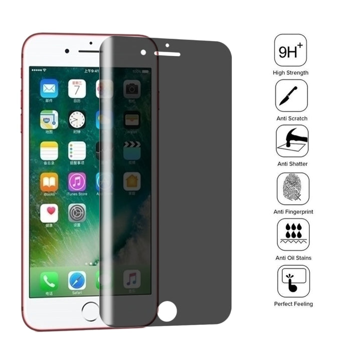 dureza superficial 9H de 0.4m m protector antideslumbrante de la pantalla de la aislamiento de 180 grados para el iPhone 7 más/8 más
