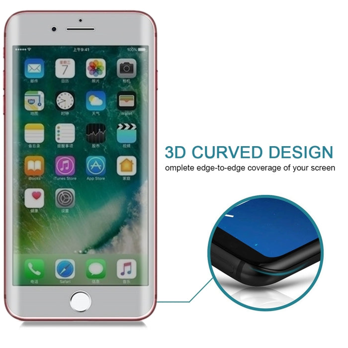 dureza superficial 9H de 0.4m m protector antideslumbrante de la pantalla de la aislamiento de 180 grados para el iPhone 7 más/8 más
