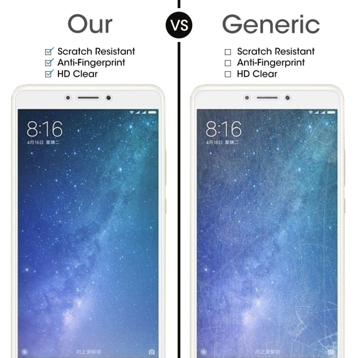 100 PCS para Xiaomi Mi Max 2 0.3mm 9H Dureza superficial 2.5D Película de pantalla de vidrio templado de pantalla no completa a prueba de explosiones, For Mi Max 2