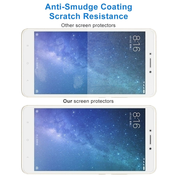 100 PCS para Xiaomi Mi Max 2 0.3mm 9H Dureza superficial 2.5D Película de pantalla de vidrio templado de pantalla no completa a prueba de explosiones, For Mi Max 2