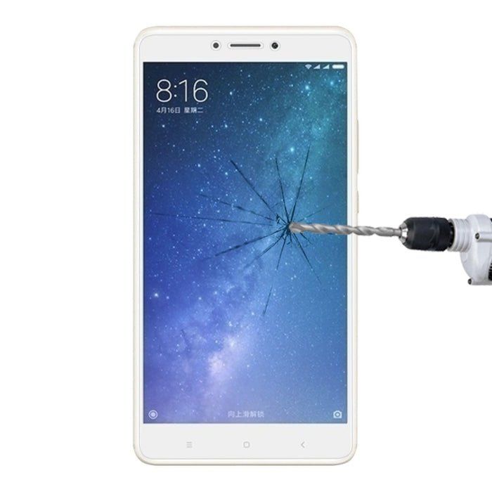 Para Xiaomi Mi Max 2 0,3 mm 9H Dureza superficial 2.5D Película de pantalla de vidrio templado de pantalla no completa a prueba de explosiones, For Mi Max 2