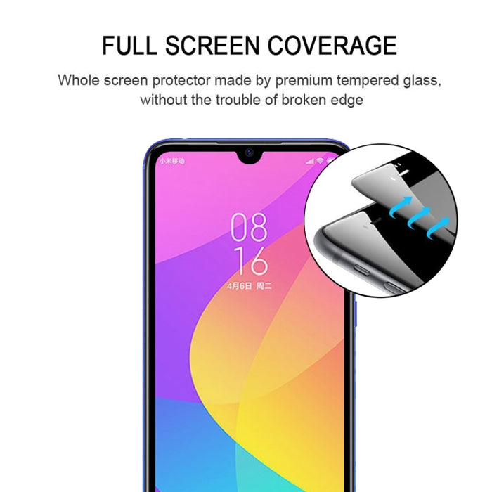 Película de vidrio templado de pantalla completa 9H para Xiaomi Mi CC9, For Xiaomi Mi CC9 (1 PC)