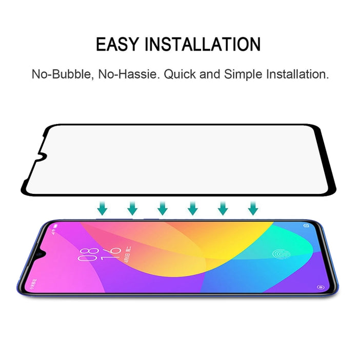 Película de vidrio templado de pantalla completa 9H para Xiaomi Mi CC9, For Xiaomi Mi CC9 (1 PC)