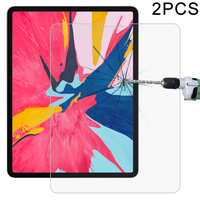 2 PCS 0.26mm 9H Dureza superficial Borde recto Película de vidrio templado a prueba de explosiones para iPad Pro 11 2018/2020/2021/2022 / iPad Air 4 y 5 10.9