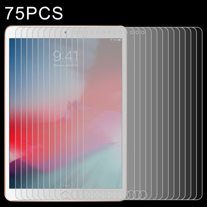 75 PCS 0,4 mm 9H Dureza superficial Película de vidrio templado a prueba de explosiones para iPad 5/6/7, iPad Air 1/2 9,7 pulgadas
