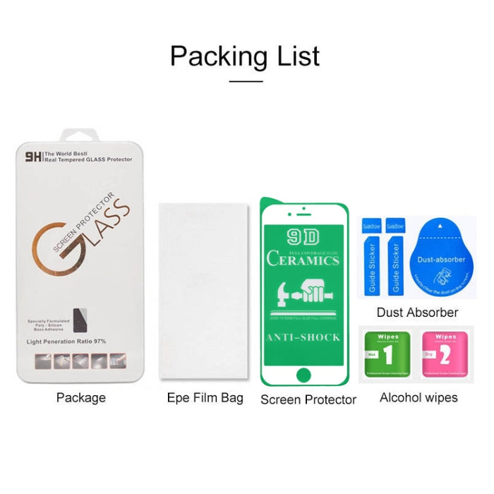 Película de cerámica de cubierta completa con pegamento completo 2.5D para iPhone 6 Plus