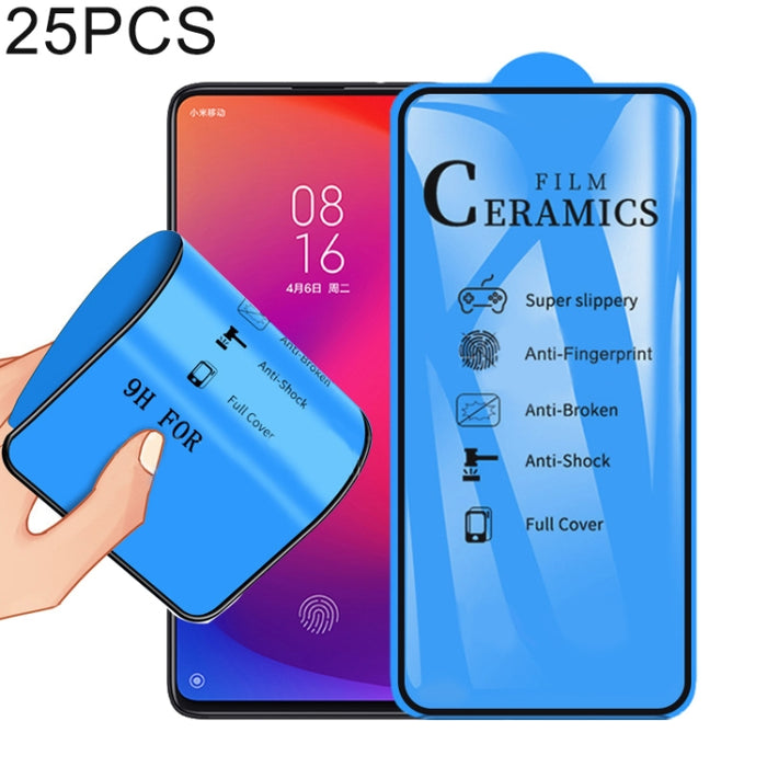 Película de cerámica de cubierta completa con pegamento completo 25 PCS 2.5D para Xiaomi Redmi K20 / K20 Pro / K20 Pro Premium, For Xiaomi Redmi K20 / K20 Pro (25 PCS)