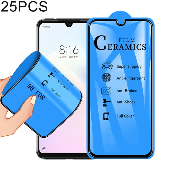 Película de cerámica de cubierta completa con pegamento completo 25 PCS 2.5D para Xiaomi Redmi Note 7 / Redmi Note 7 Pro, For Xiaomi Redmi Note 7 / Redmi Note 7 Pro (25 PCS)