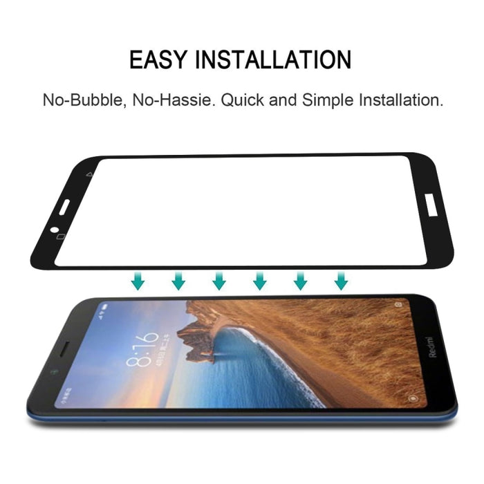 Película de vidrio templado protector de pantalla de cubierta completa con pegamento completo para Xiaomi Redmi 7, For Xiaomi Redmi 7