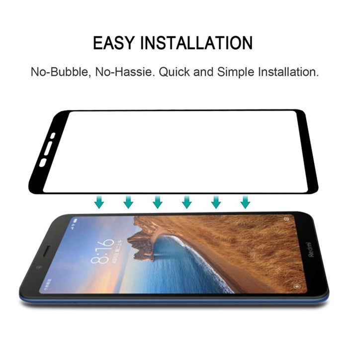 Película de vidrio templado protectora de pantalla de cubierta completa con pegamento completo de 25 piezas para Xiaomi Redmi 7A, For Xiaomi Redmi 7A
