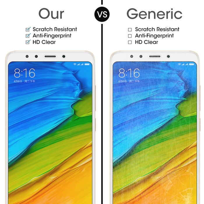 Para Xiaomi Redmi 5 0.26mm 9H Dureza superficial 2.5D Película de pantalla de vidrio templado a prueba de explosiones, For Redmi 5