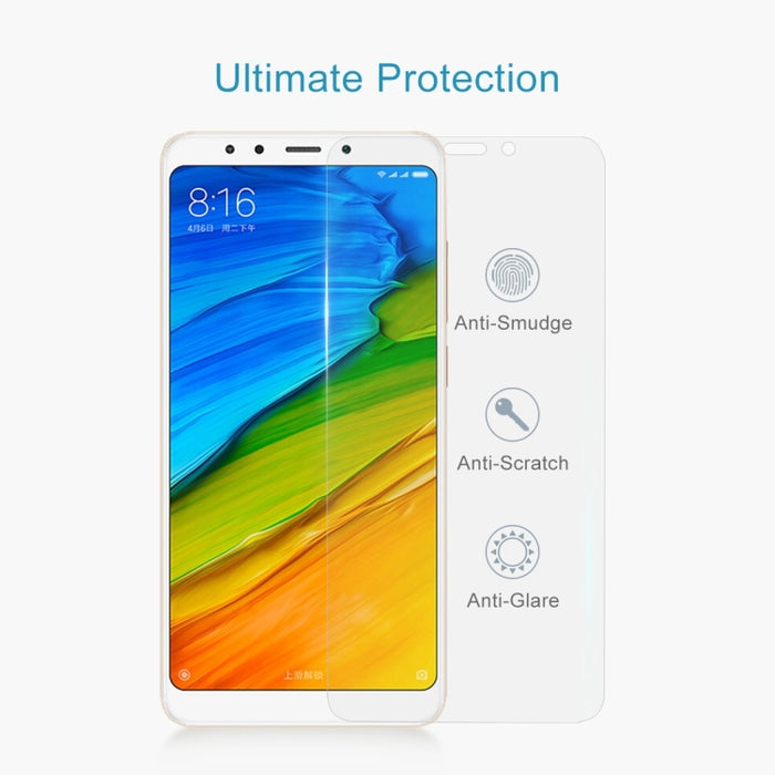 50 PCS para Xiaomi Redmi 5 0.26mm 9H Dureza superficial 2.5D Película de pantalla de vidrio templado a prueba de explosiones, sin paquete al por menor, For Redmi 5