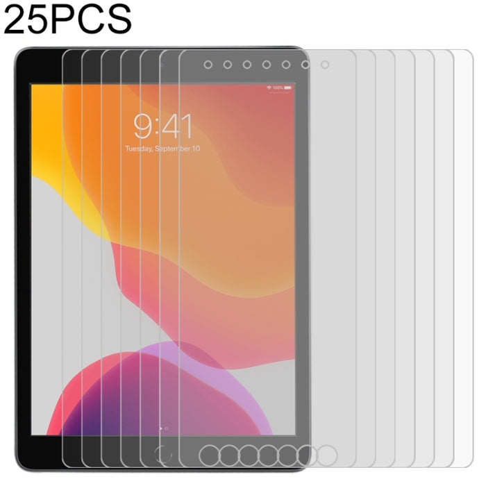 25 PCS para iPad 10.2 2021/2020/2019 9H 2.5D Película de vidrio templado