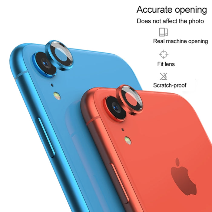Para iPhone XR Aleación de titanio Metal Protector de lente de cámara Película de vidrio templado