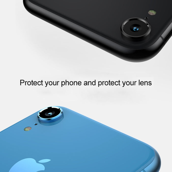 Para iPhone XR Aleación de titanio Metal Protector de lente de cámara Película de vidrio templado