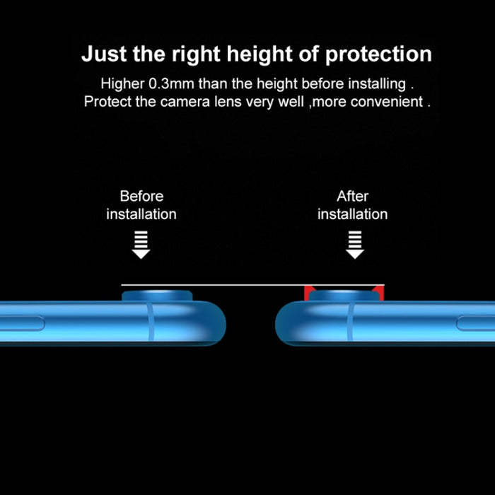Para iPhone XR Aleación de titanio Metal Protector de lente de cámara Película de vidrio templado